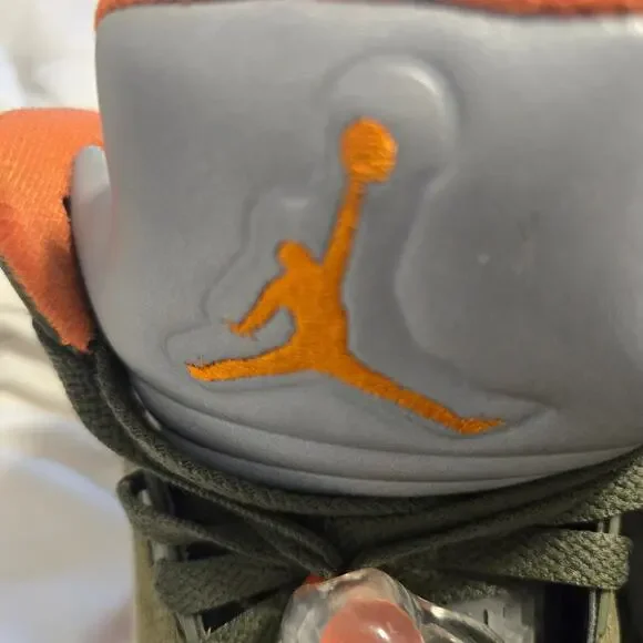 Jordan 5 Retro “Olive” 2024 Army Olive Solar Orange Suede Mens Sz 10.5 - Picture 7 of 11